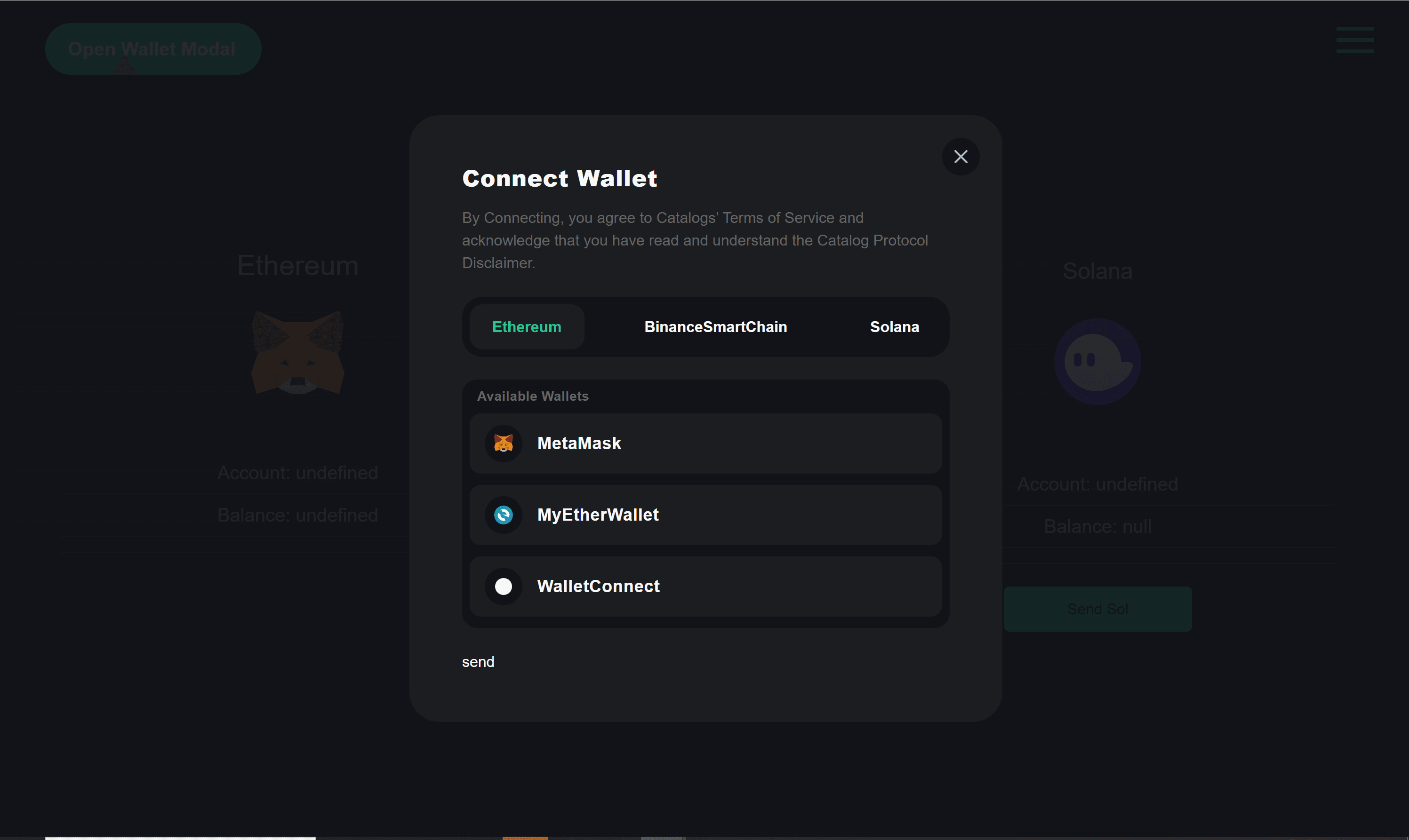 Multi-chain Wallet System Package Demo